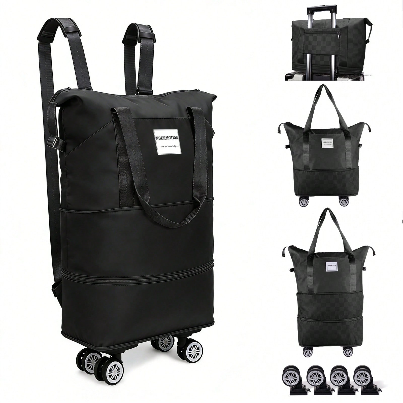 Expandable Rolling Duffle Bag  - đánh giá và giá Foldable Rolling Luggage Bag