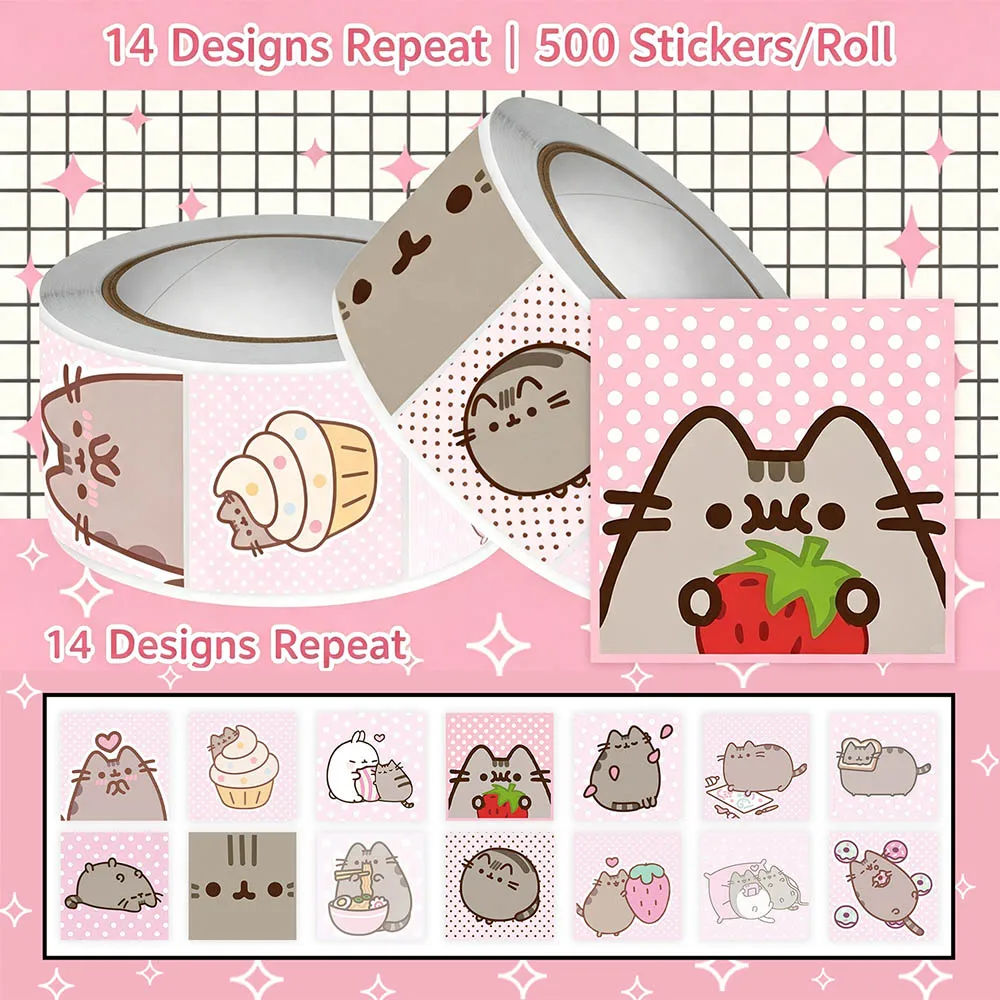 Hou 500pcs Pusheen Cartoon Cat - đánh giá và giá Handbags