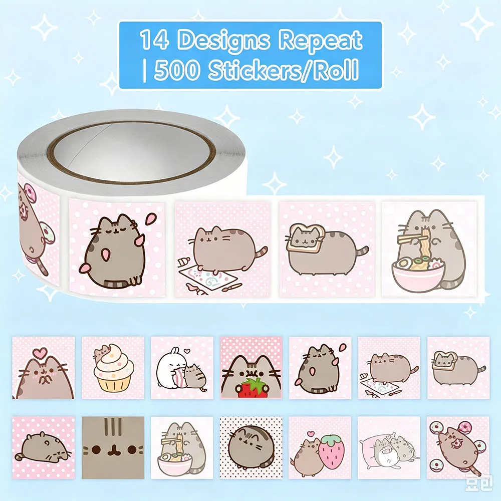 Hou 500pcs Pusheen Cartoon Cat - đánh giá và giá Handbags