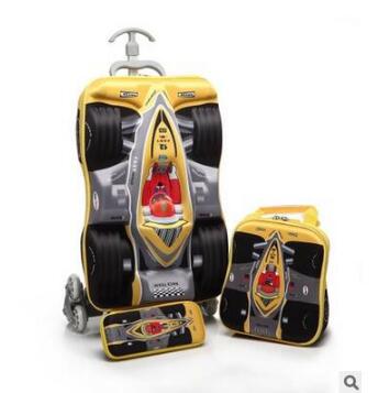 3D Boys Car trolley suitcase C - đánh giá và giá Foldable Rolling Luggage Bag
